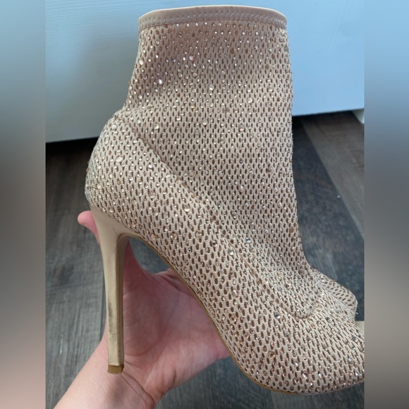 ALDO Nude Mesh Open Toe Bootie - Picture 7 of 14